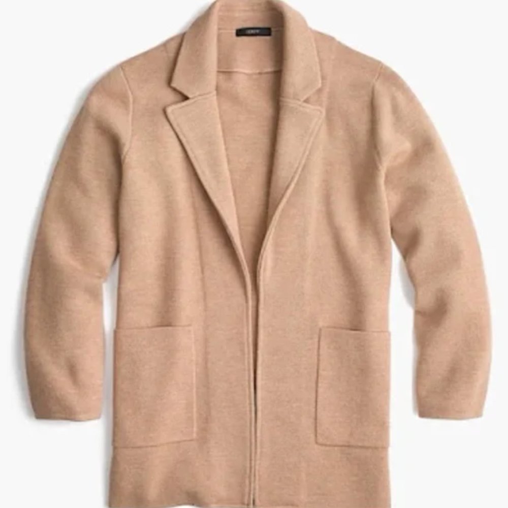 J.CRE 100% Merino wool cardigan - Camel / Tan - size XXS